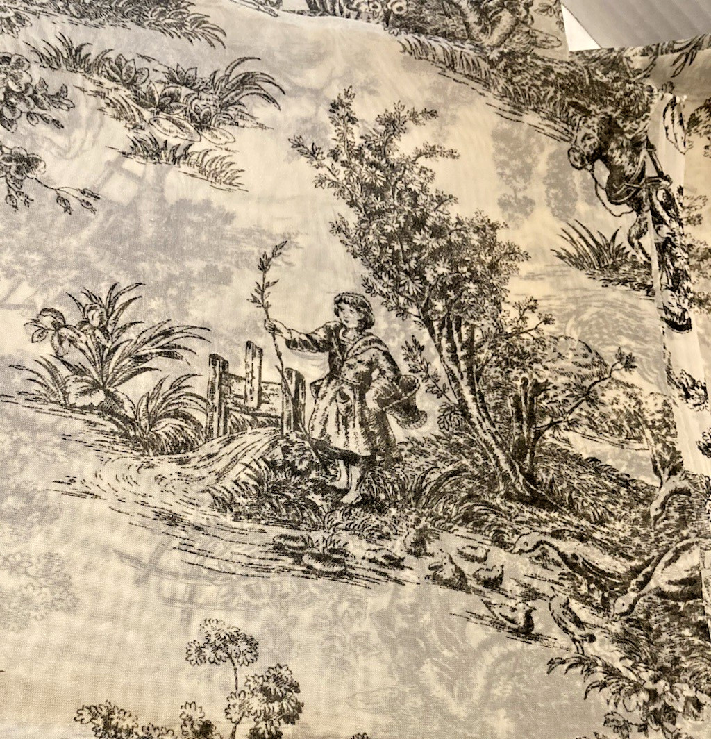 Waverly Black Toile Sheer Drapery Curtain Panel Garden Room French Country 60×84