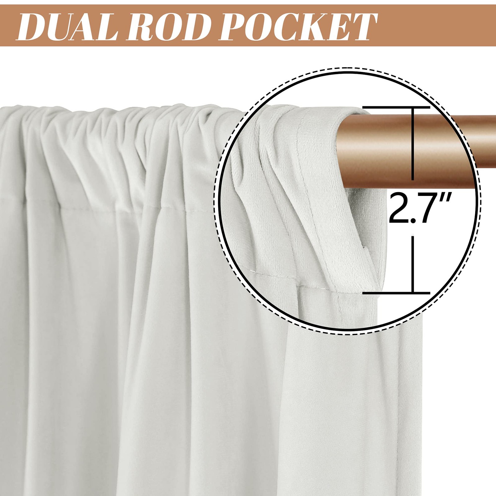 Nanbowang Bleach White – 52X 96 Soft Rod Pocket Thermal Insulated Window