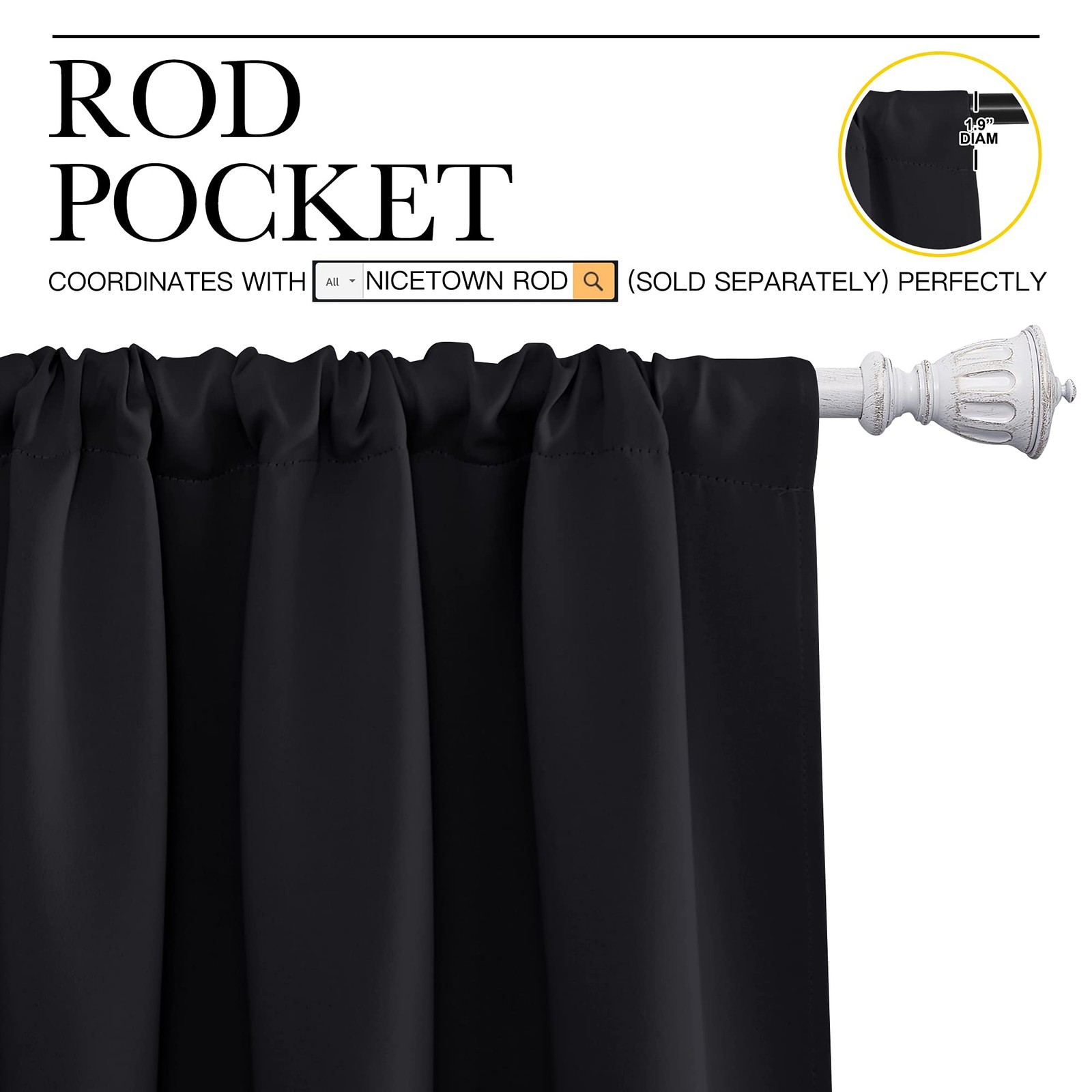 Black Out Curtain Panels for Kitchen – Energy Decoration Thermal Insulating B…