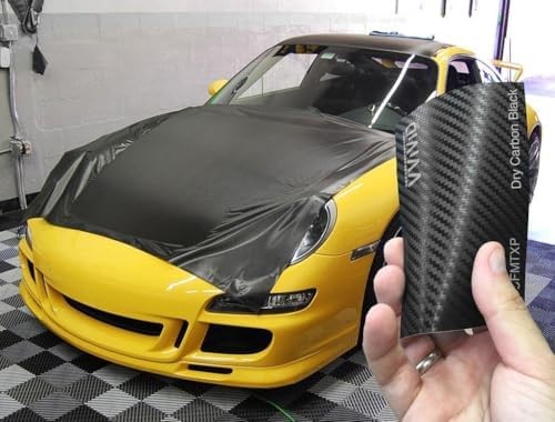 XPO Black Carbon Fiber 5ft x 1ft 8yr Car Wrap Vinyl Roll with Air Release