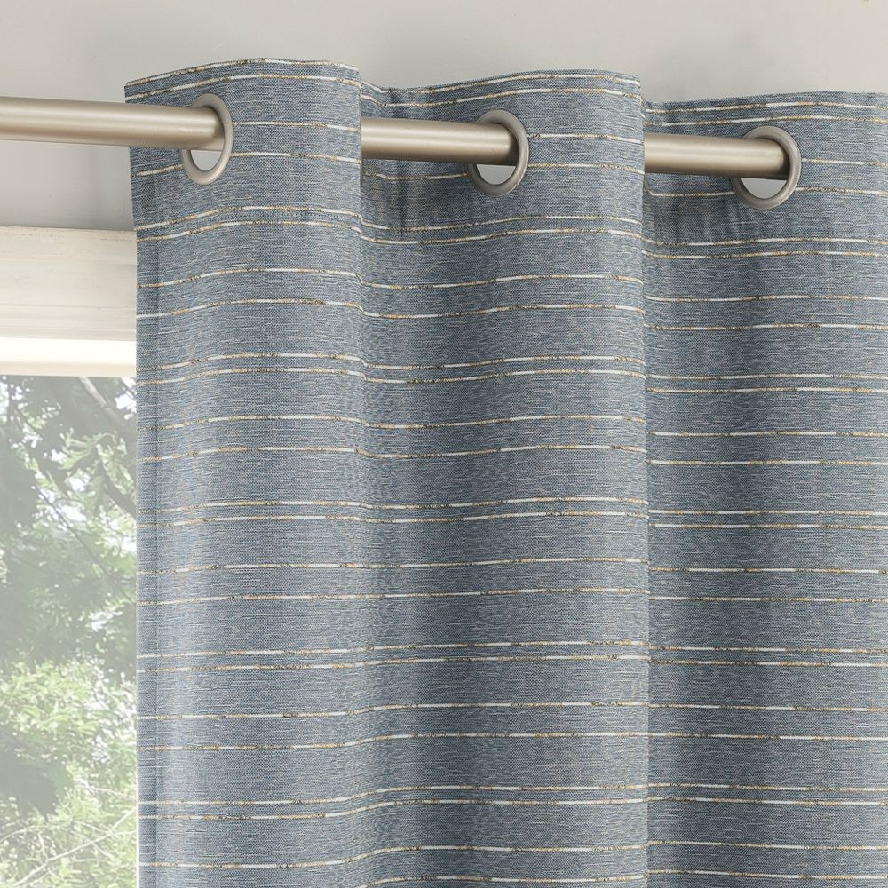 2pc 74″x63″ Sun Zero Dresden Slub Magnetic Close 100% Blackout Grommet Curtain