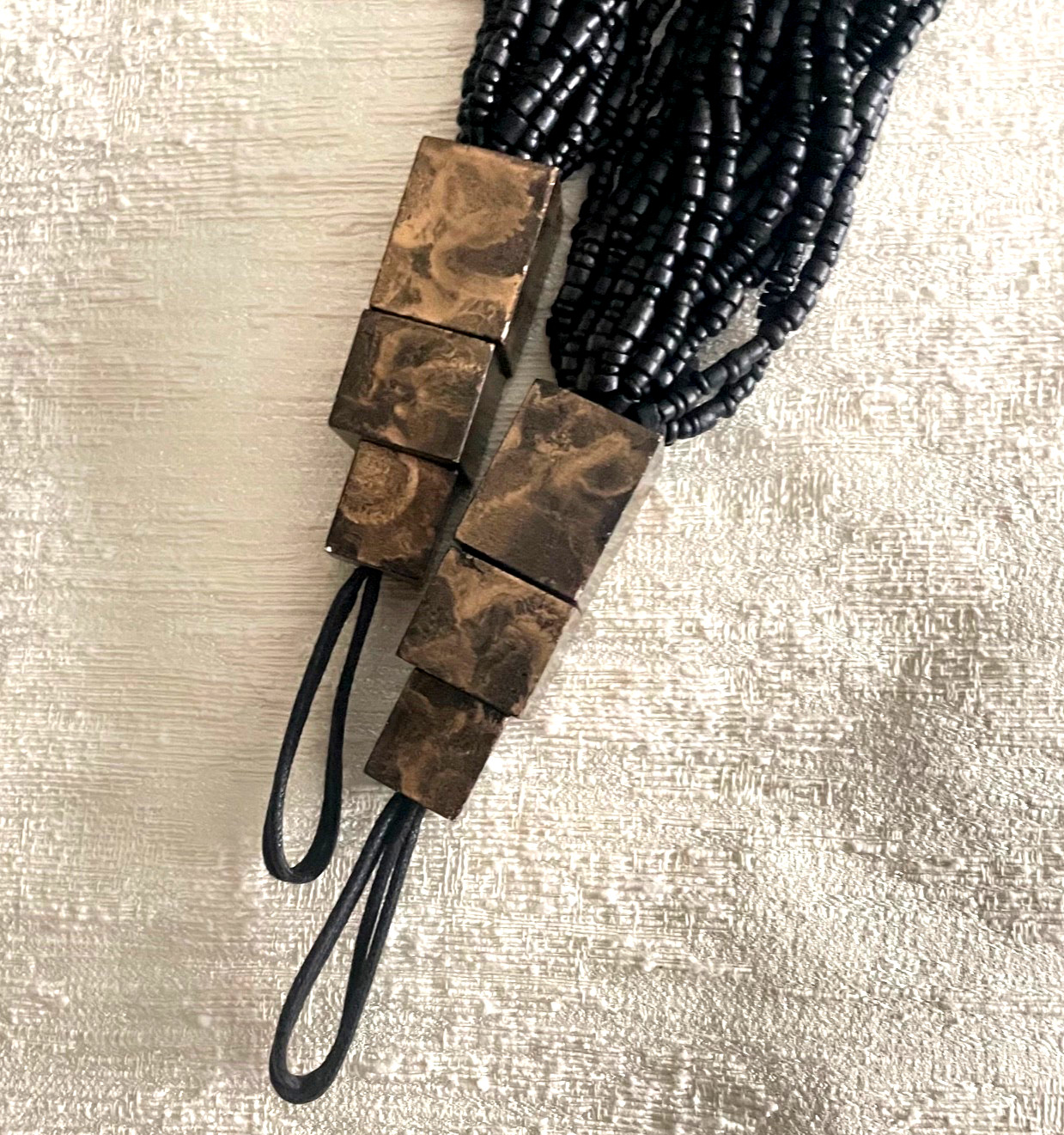 SAMUEL & SONS Custom Order Beaded Tie Back Curtain Rope Holder Art Deco