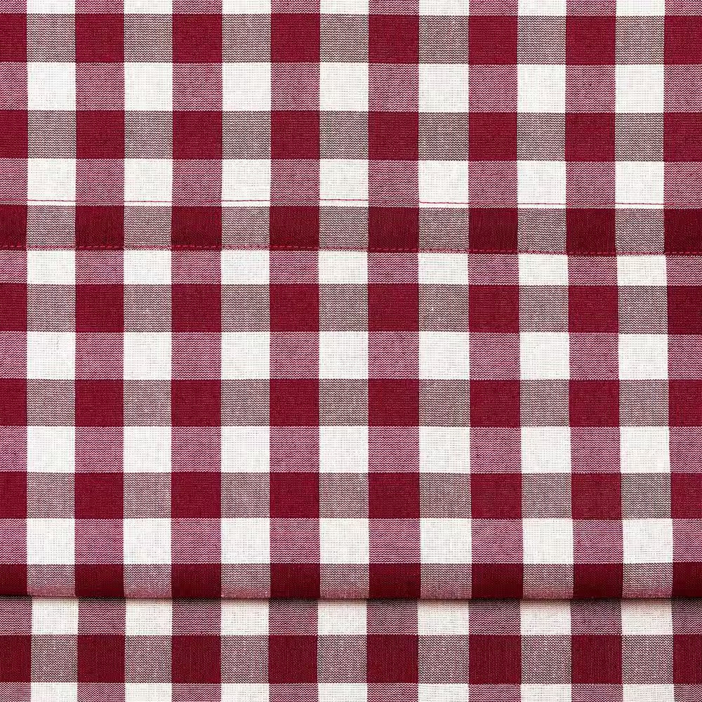 Burgundy Cordless Light Filtering Pleated Polyester Roman Shades 27 In. W X 64 I