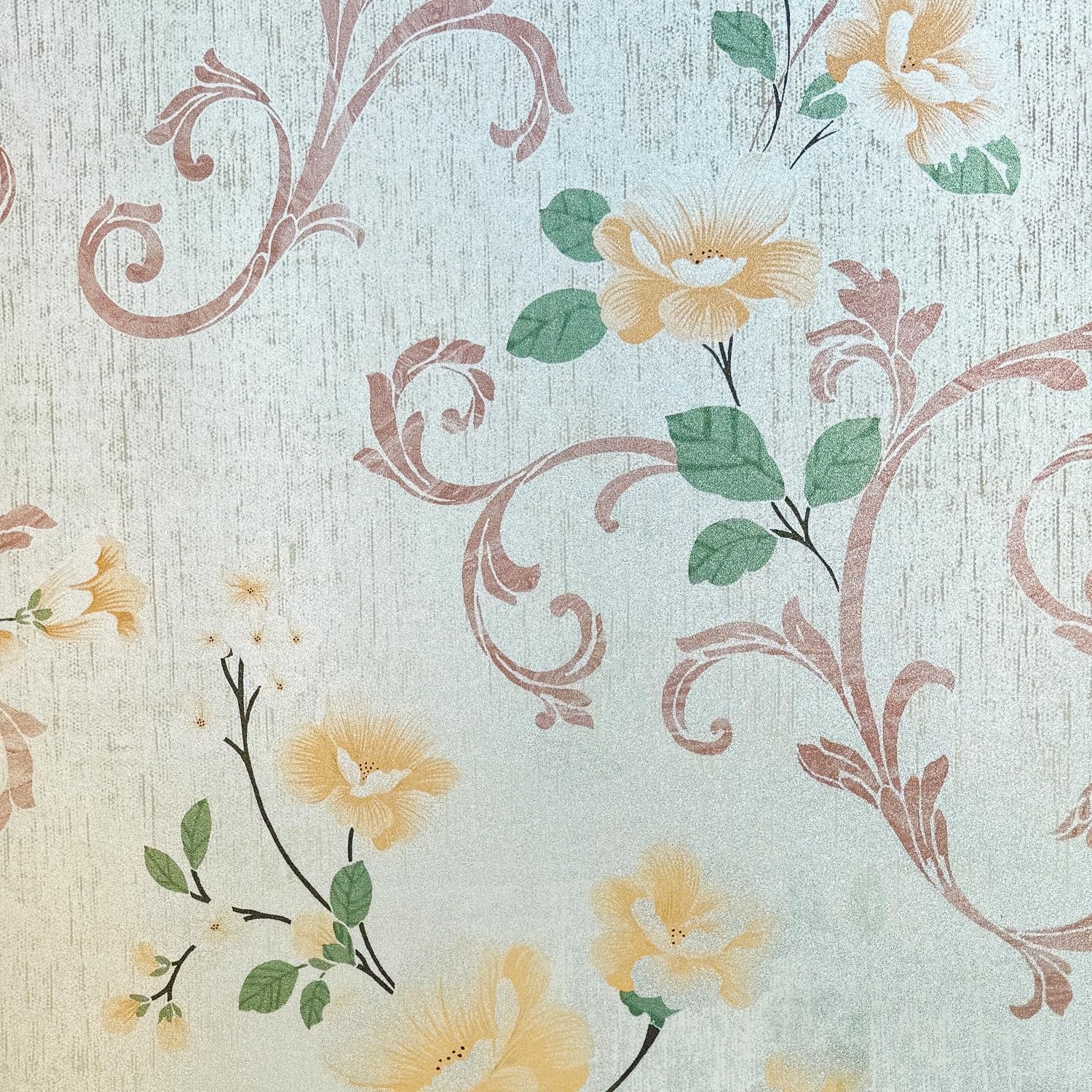 o Glue Window Films Elegant Flower Static Cling Glass 17.5”x78.7”, 3