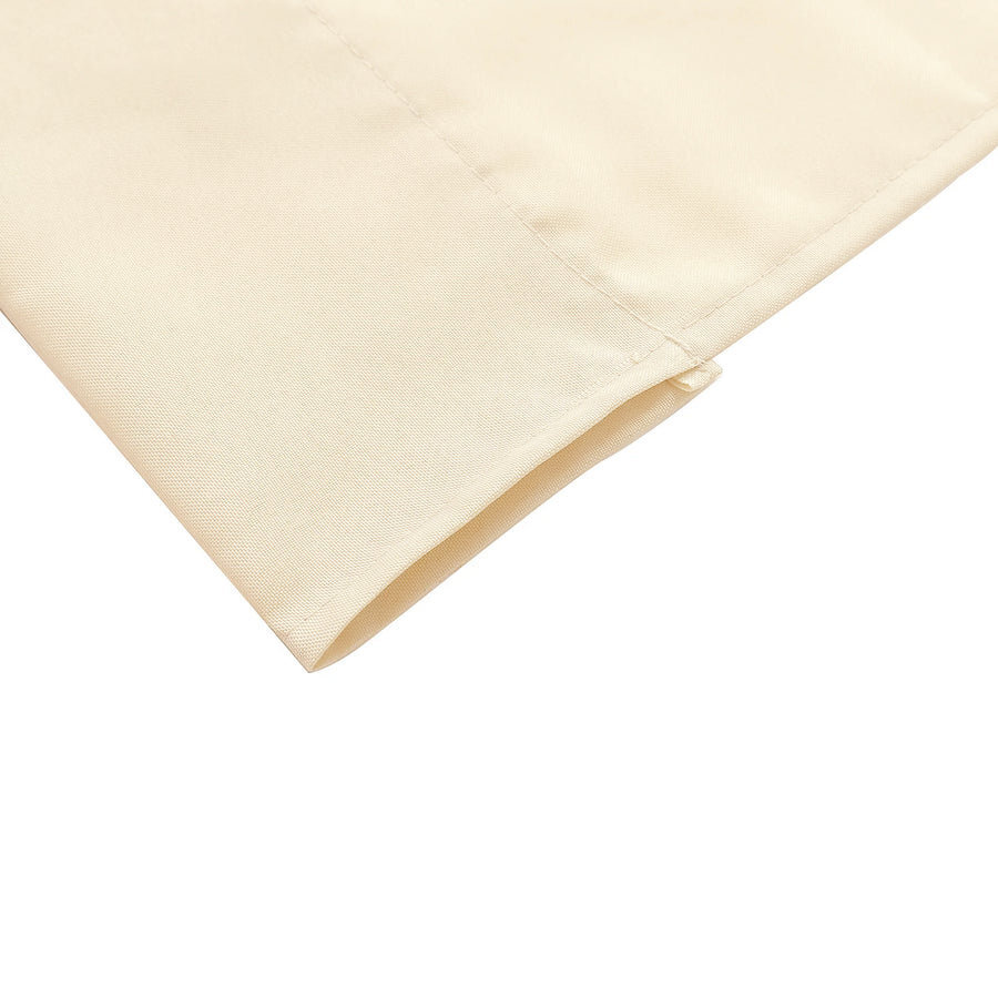 BEIGE 2 Drapery Panels 8 ft Polyester Backdrop CURTAINS Rod Pockets Party Events