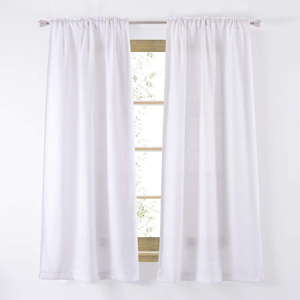 Burlap Tier Curtains for Kitchen Rustic Tan Rod Pocket Curtains for Short Window