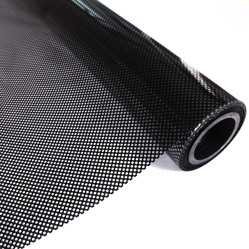 Oneway Perforated Black Vinyl Privacy Window Film Electrostatic Adhesive Glass W