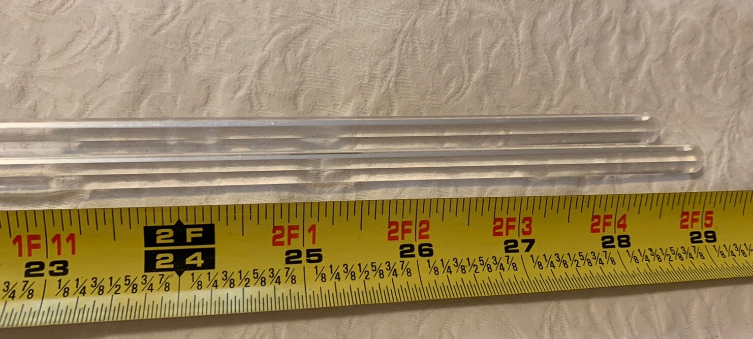 ❤️Drapery Hardware Blinds Drapery Crystal Clear Acrylic Control Wand 29” 2pc
