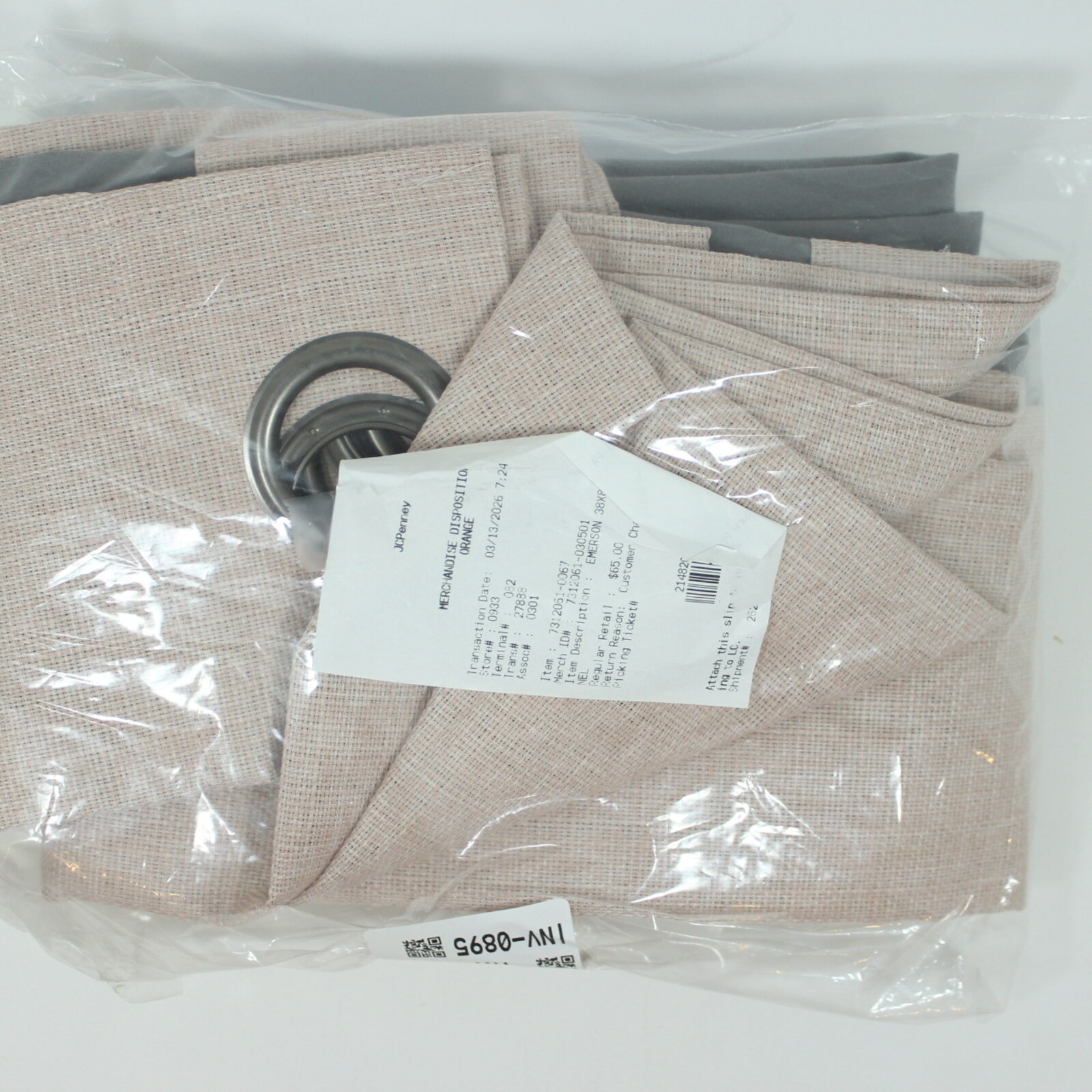 Max Blackout Emerson Solid Grommet 100% Blackout Curtain Panel 38×84 Blush