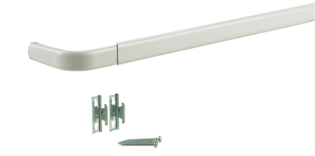 Kenney KN510 Heavy-Gauge Steel Enamel White Curtain Rod 18 x 28 L in.