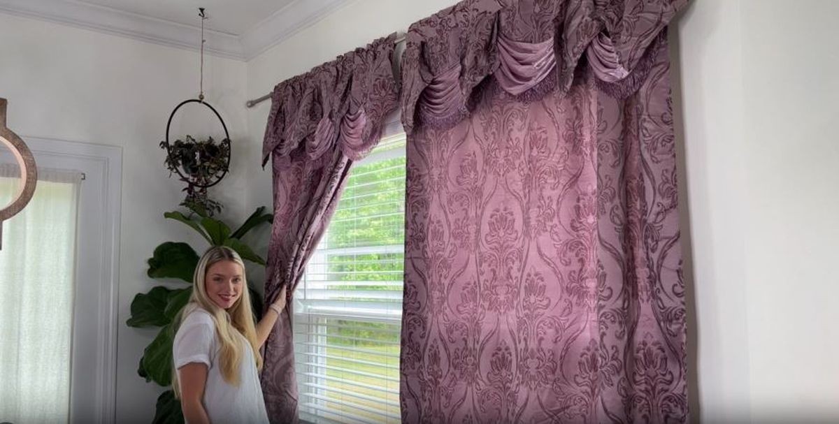 Elegant Jacquard Look Curtain Panel Set, 54×84 Inches, Beige, 2 Panels, Home Dec