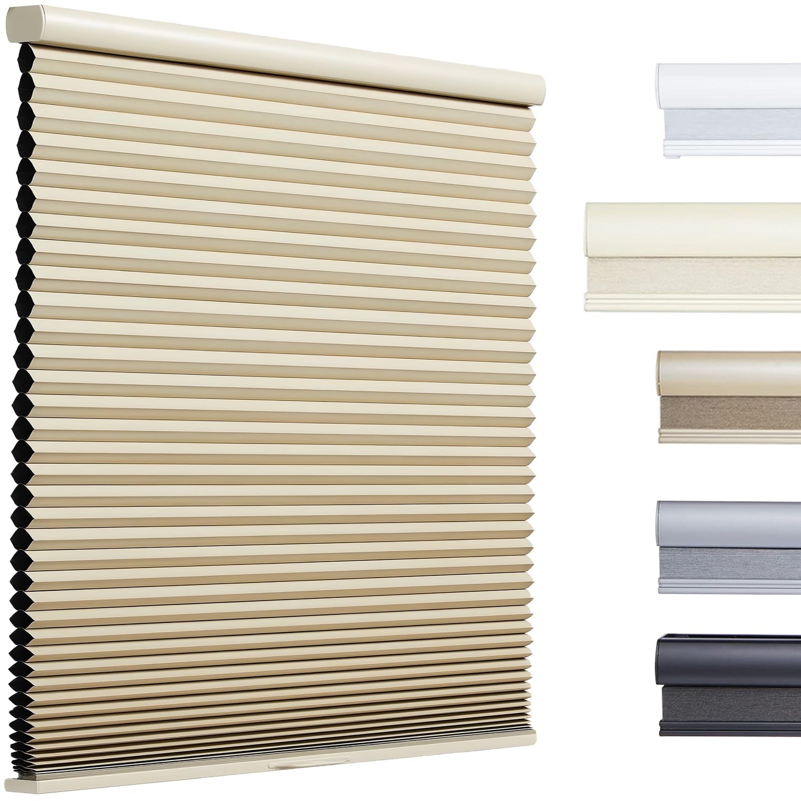 Flamax Custom Color-Matched 1.5 Cordless Cellular Shades For Indoor Privacy
