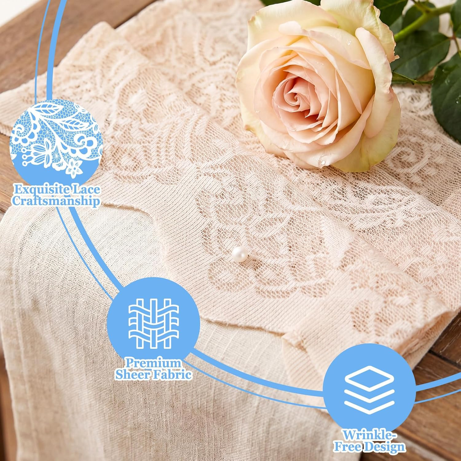 2 Pcs 78 X 80 Inch Lace Ruffled Closet Curtain for Open Closet Vintage Lace Door