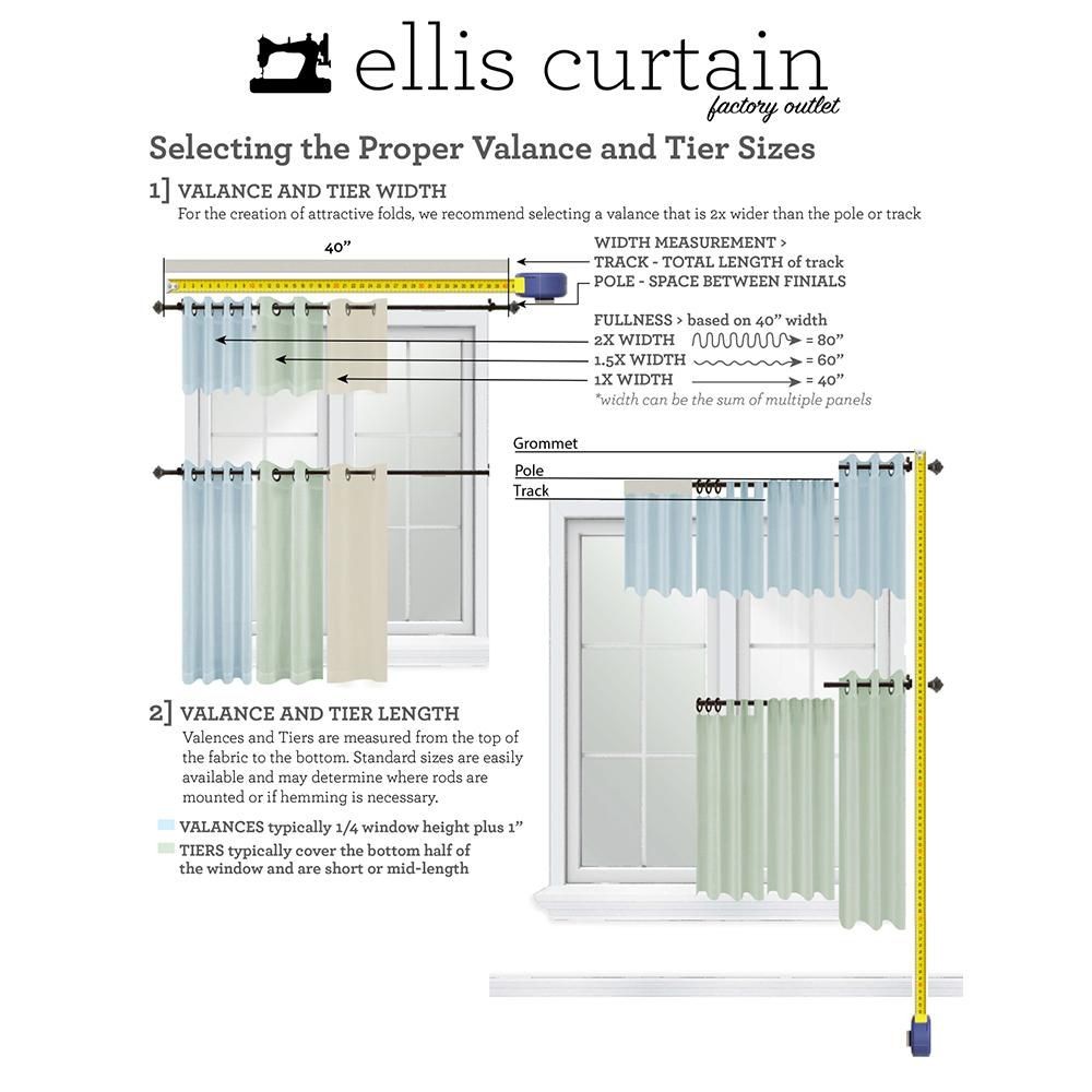 Ellis Curtain Lisa Solid Color Poly Cotton Duck Fabric Lined Scallop Valance