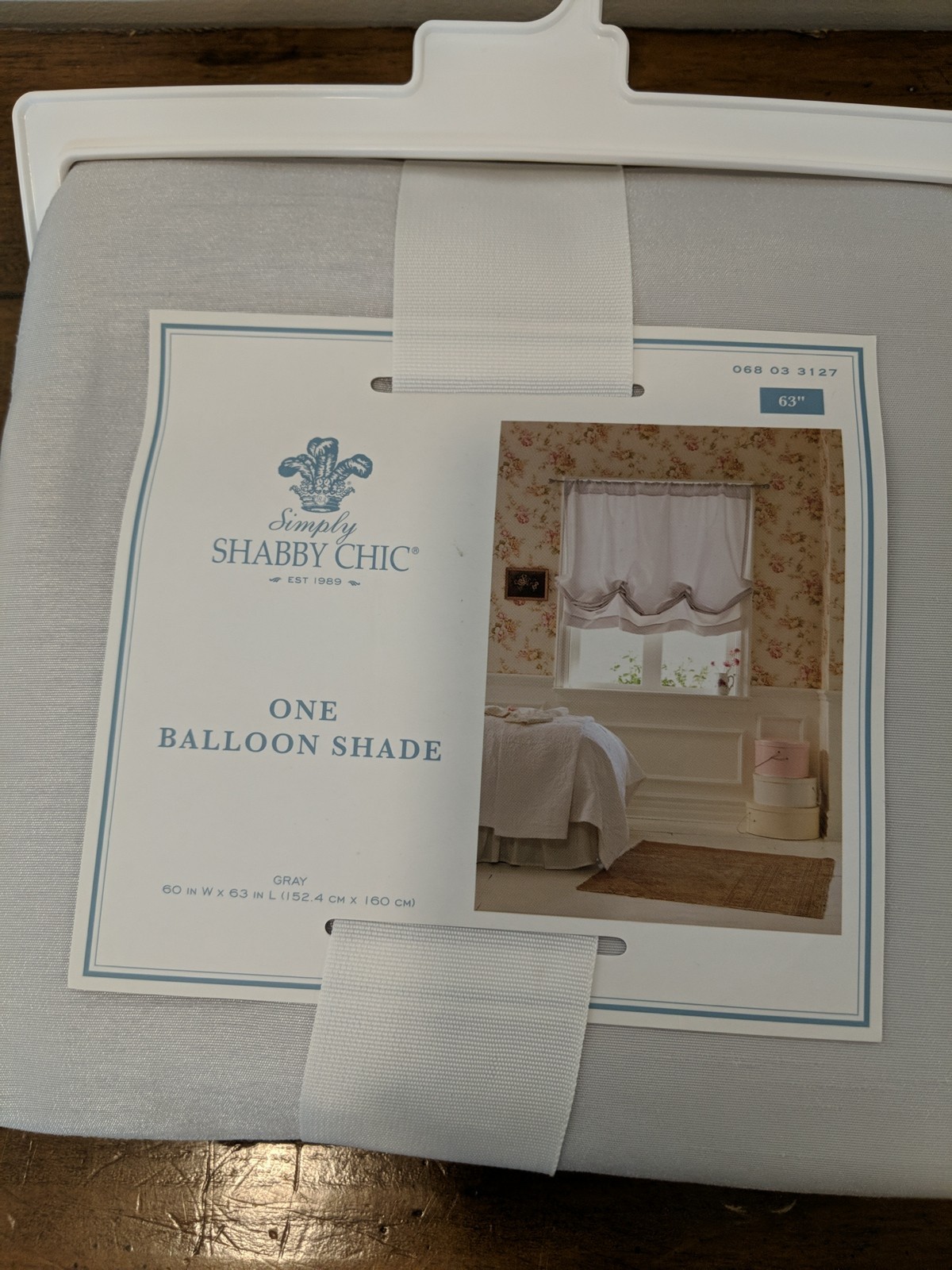 Simply Shabby Chic Balloon Curtain Shades – Set Of 2 – Gray – 63″
