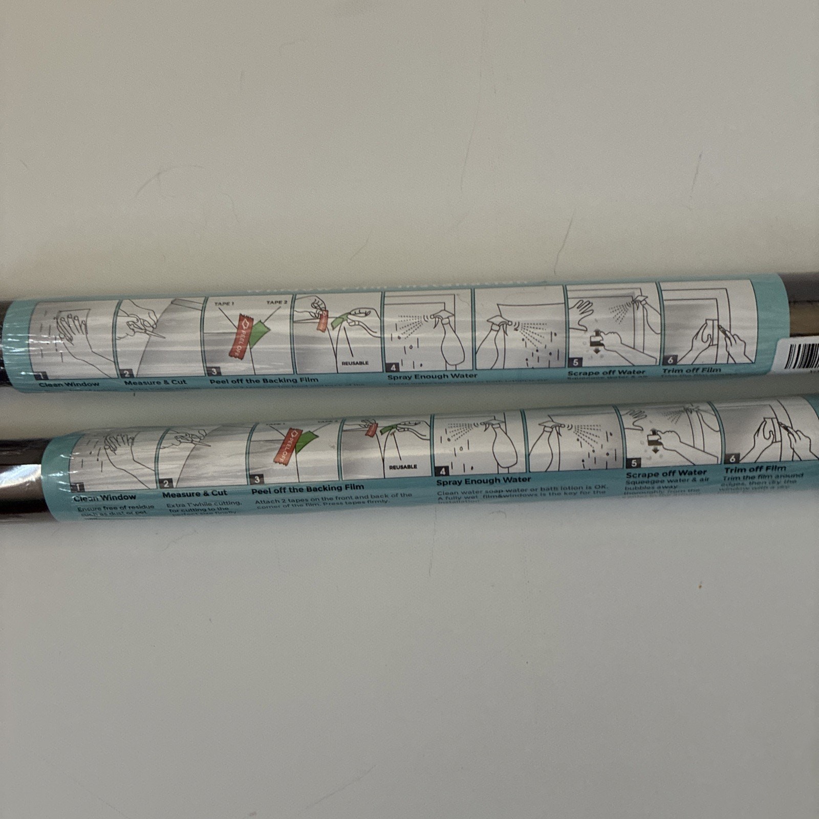 Lot Of 2 Coavas One Way Privacy Window Film Reflective Tint Static Sz 17.5×78.7