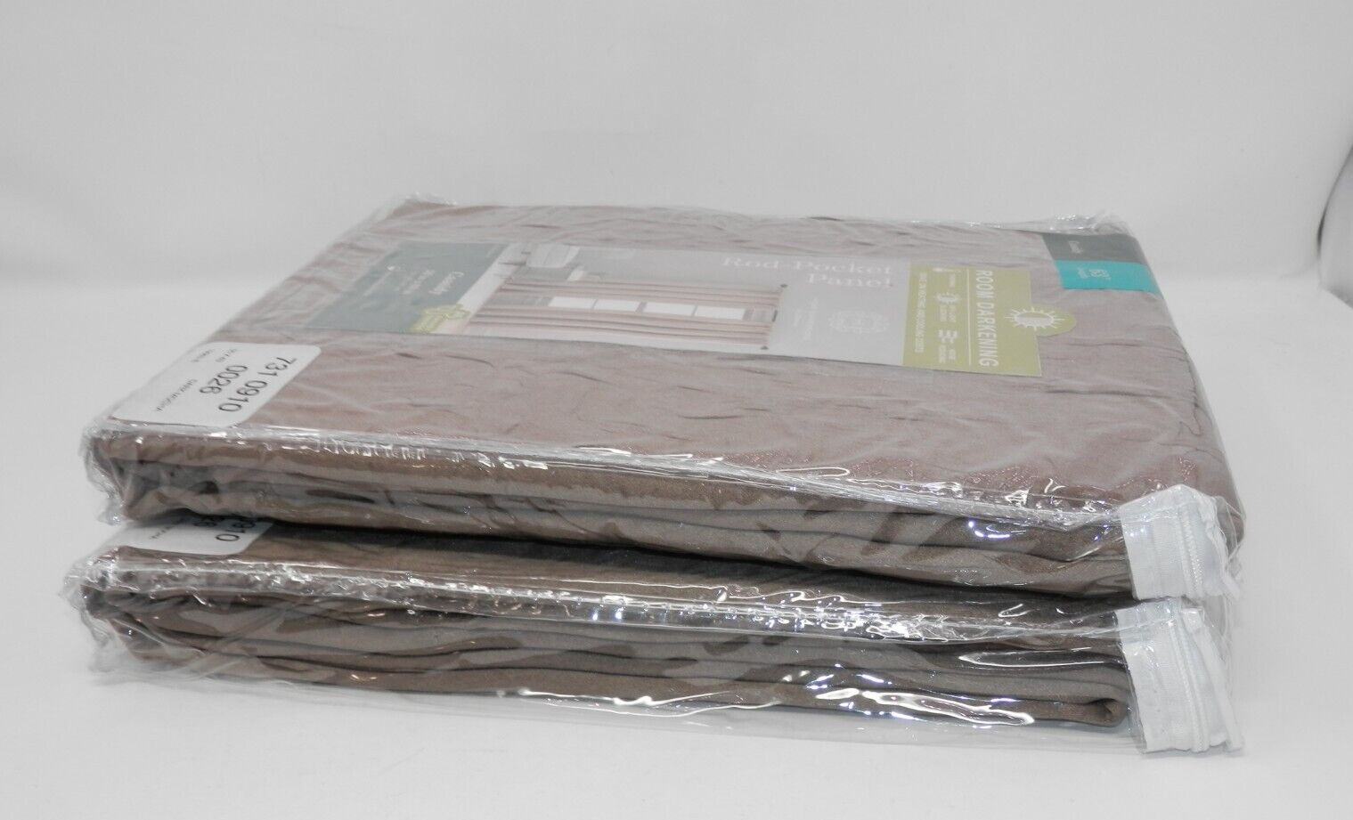 Home Expression Cassidy Curtains 50×63″ Room Darkening Rod Pocket Dark Mocha NEW