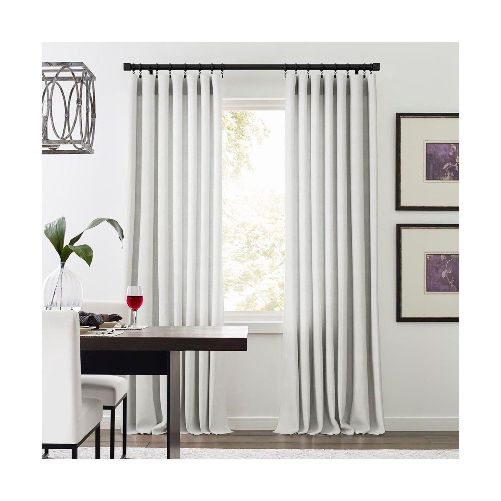 Sunbrella Durant Light Filtering Curtains | 50 in. W X 96 in. L | White | Fad…