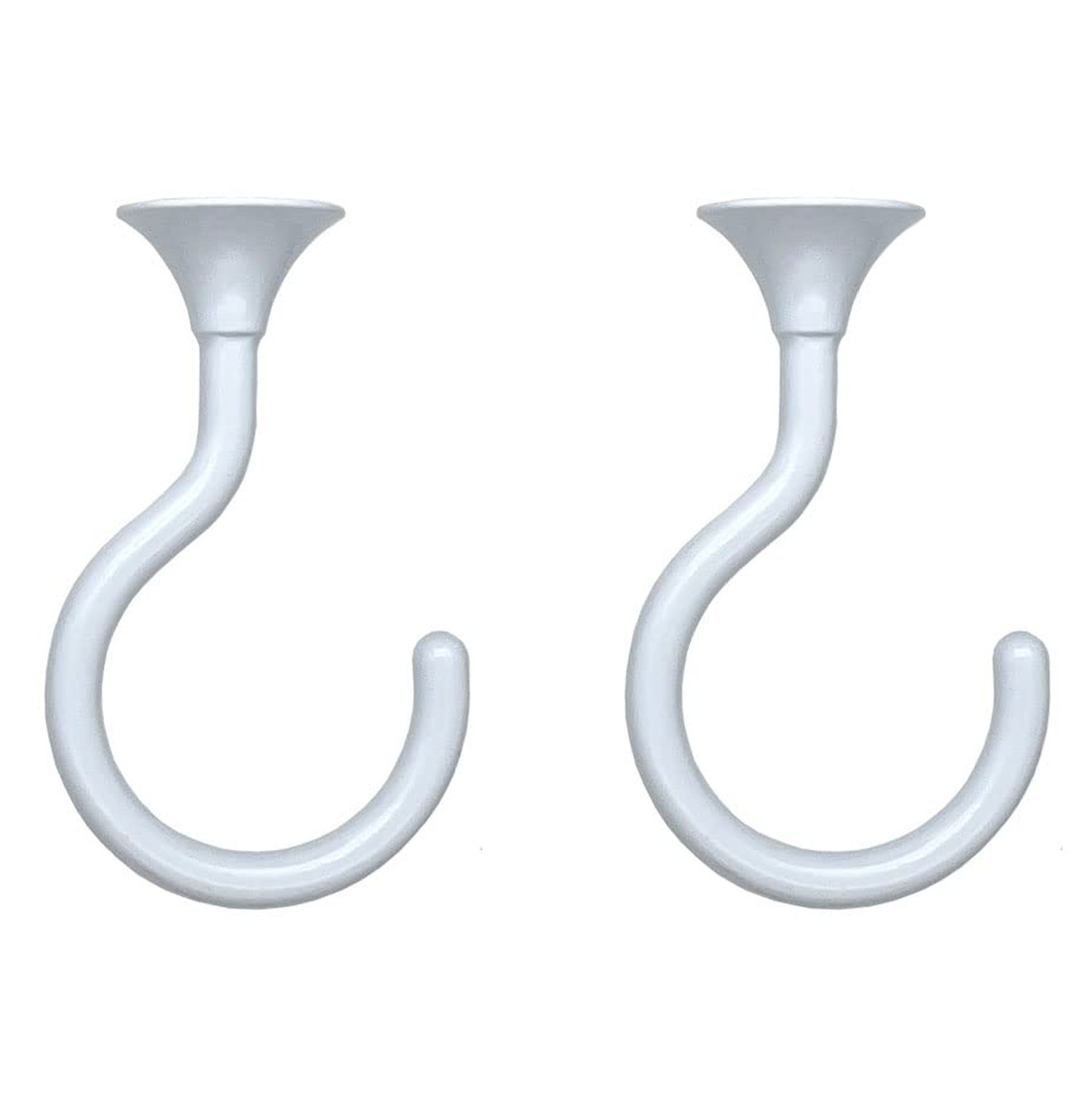 Ceiling Hooks for Hanging Plants (2 Sets, White)