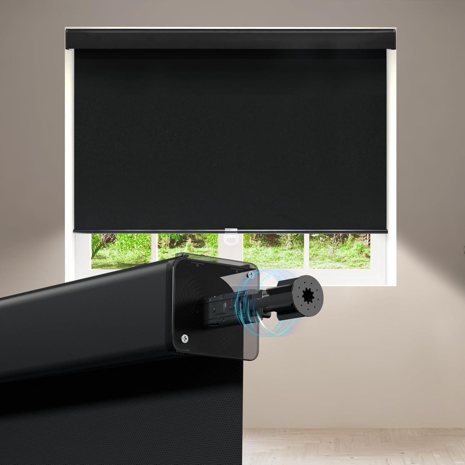 Cordless Blackout Roller Shades Thermal Insulated Anti-UV Window Blinds for Home