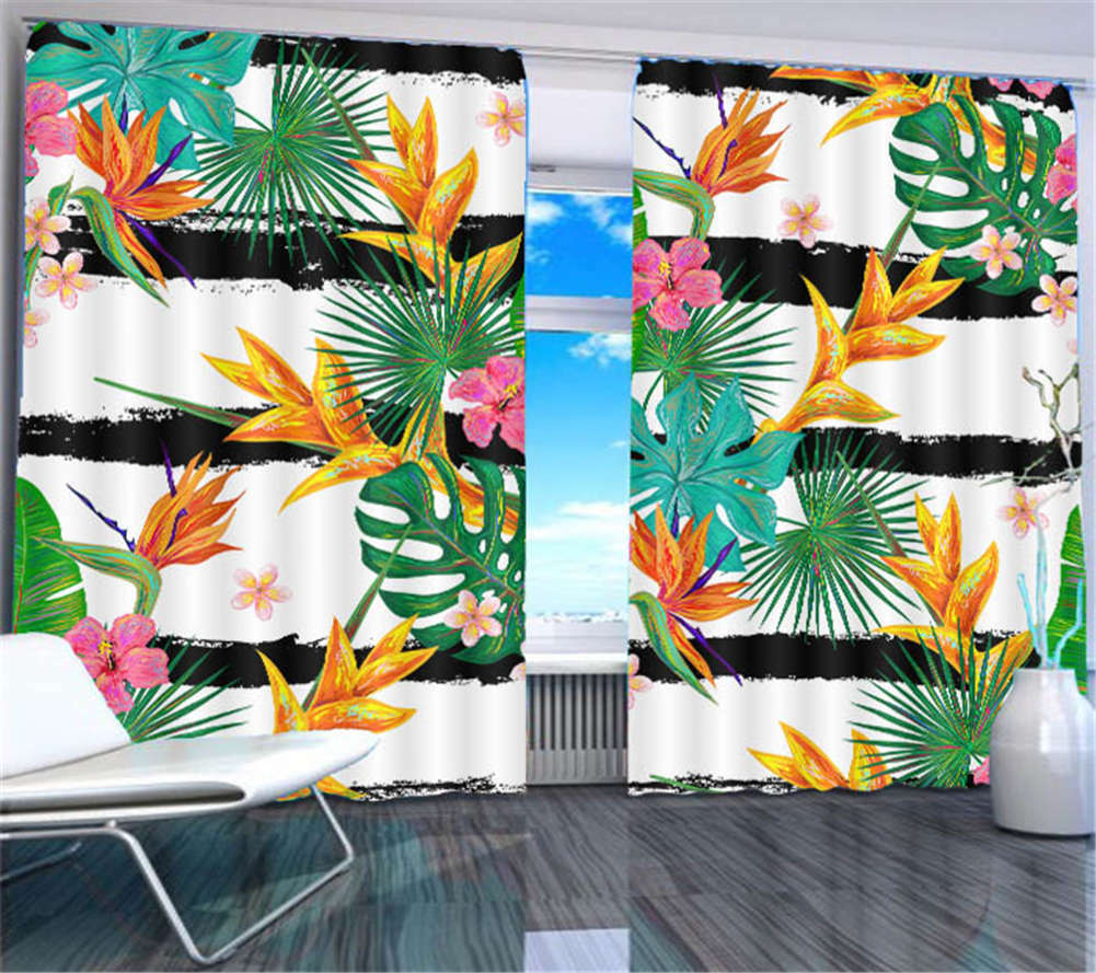 Long Ears Many Rice 3D Curtain Blockout Photo Printing Curtains Drape Fabric