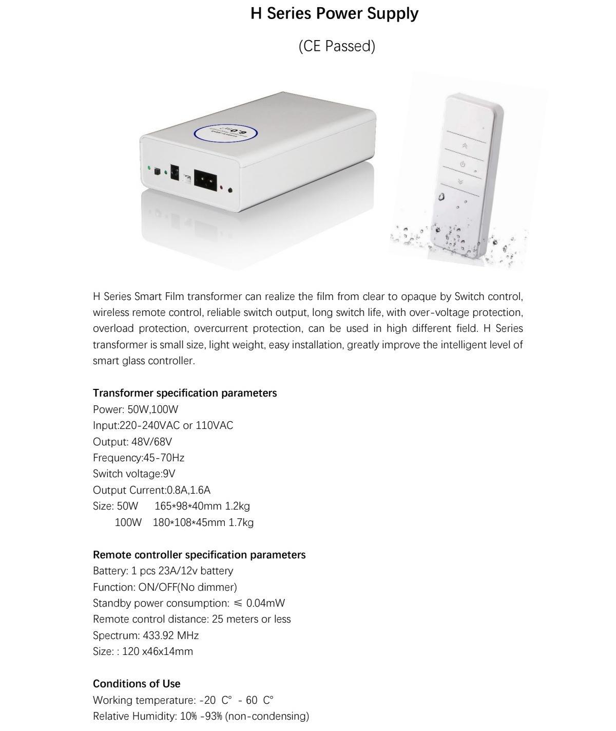 Power Supply Transformer with a Remote Control 50W/100W/200W/300W Custom Model