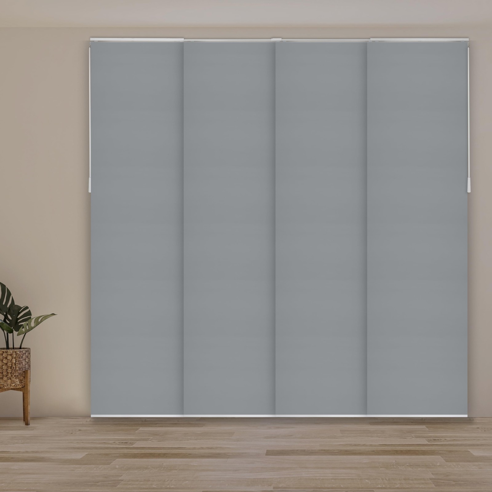 Chicology Panel Track Blinds For Sliding Glass Embossed Textured Weave Fabric