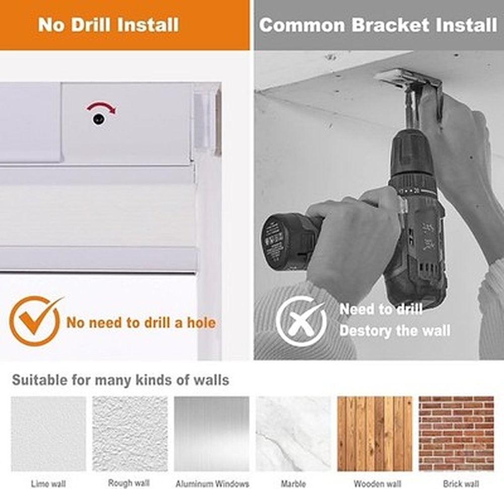 Persilux No-Drill Cordless Top Down Bottom Up Cellular Shade 23.5×64 #R022