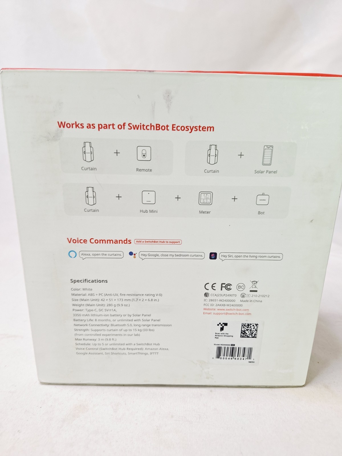 SwitchBot Curtain 3 Automatic Curtain Opener Bluetooth Remote Smart Control