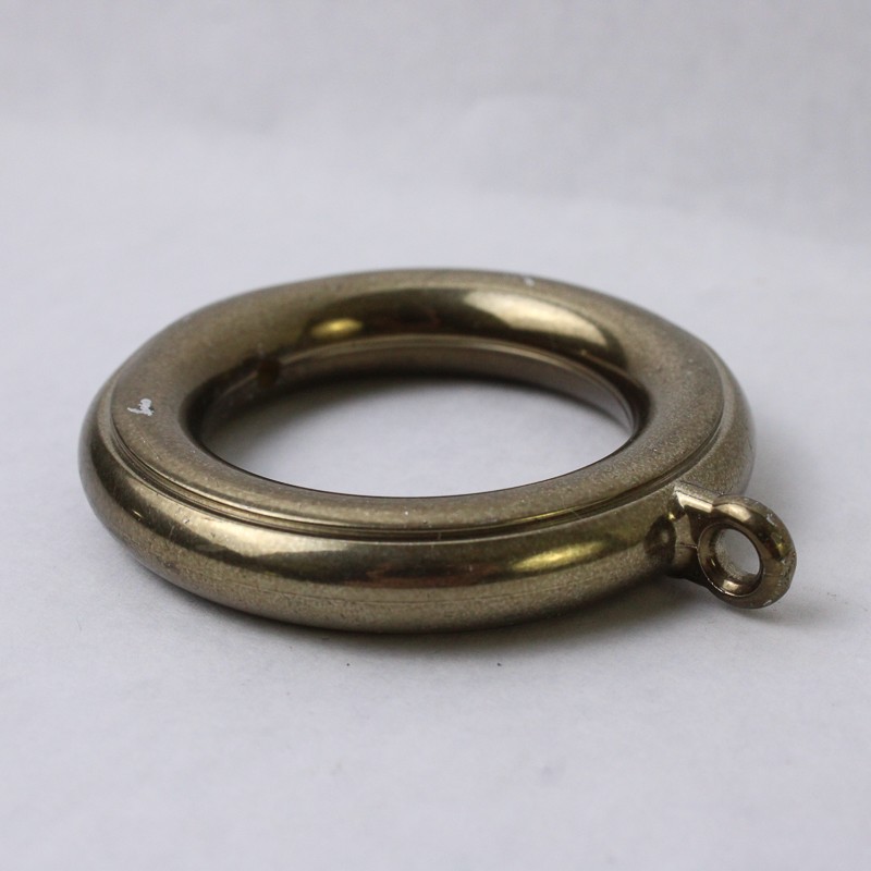Lot of 26 Brass Color Plastic Curtain Rings with Eyelets