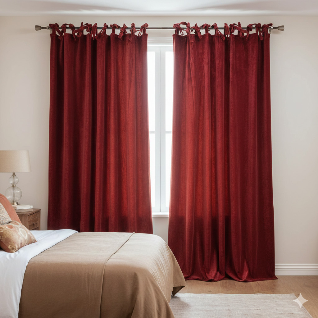 Luxury Cotton Velvet Curtains Extra Long Wide Drapes for Living Room Bedroom