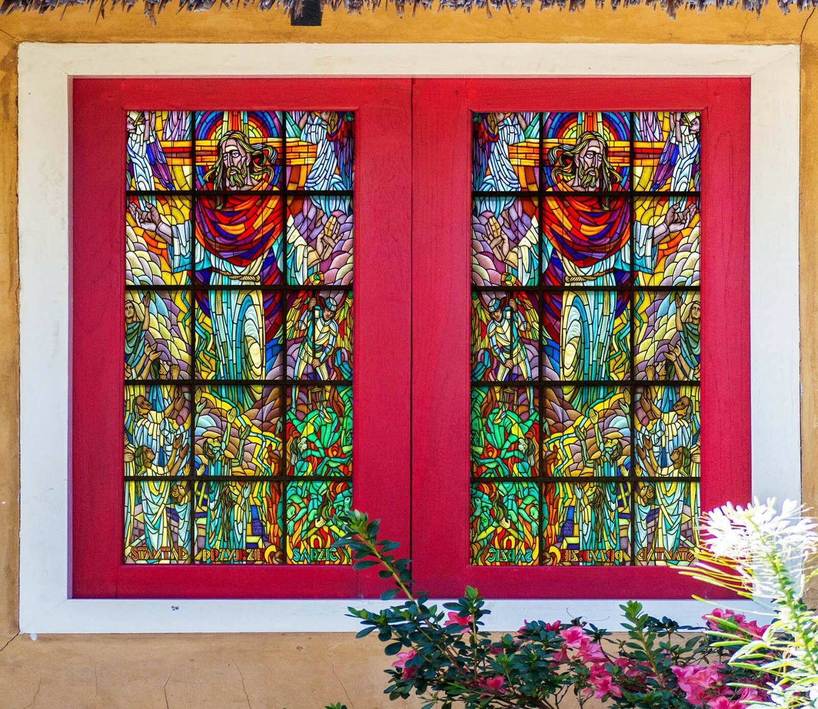 3D Red Man Pattern ZHU316 Window Film Print Sticker Cling Stained Glass UV Zoe