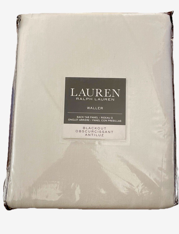 Lauren Ralph Lauren Waller Snowflake PO8121 White Blackout Curtain Panel 52”X84”