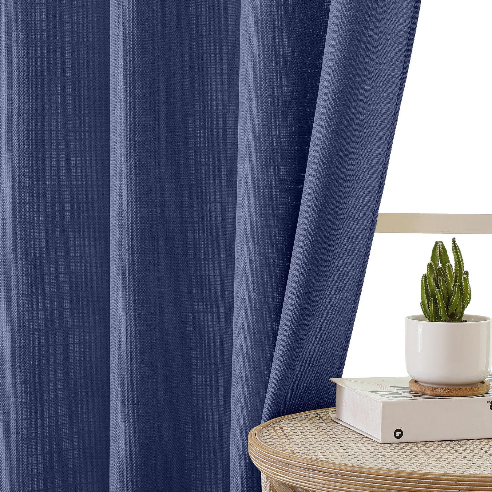 Chyhomenyc Bennet Blue Curtains 54 Inch Length 30″W x 54″L (Pack of 2),