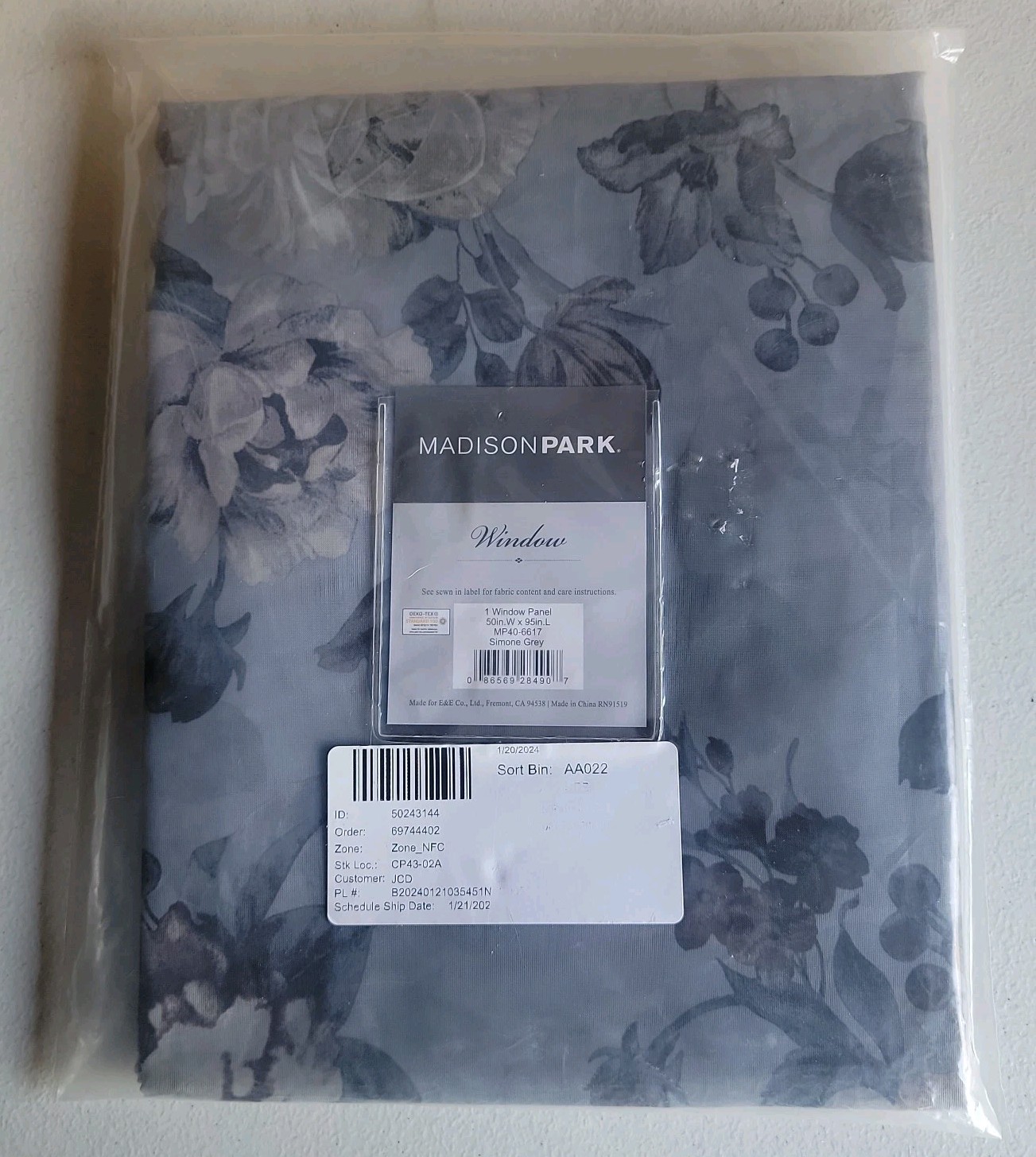 Madison Park Simone 95-Inch Sheer Twisted Tab Top Window Curtain Panels 2 Pk