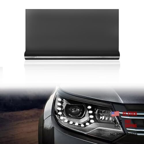 Car Lamp Film 12 X 48inch Cuttable and Stretchability, Non-Marking Self Black