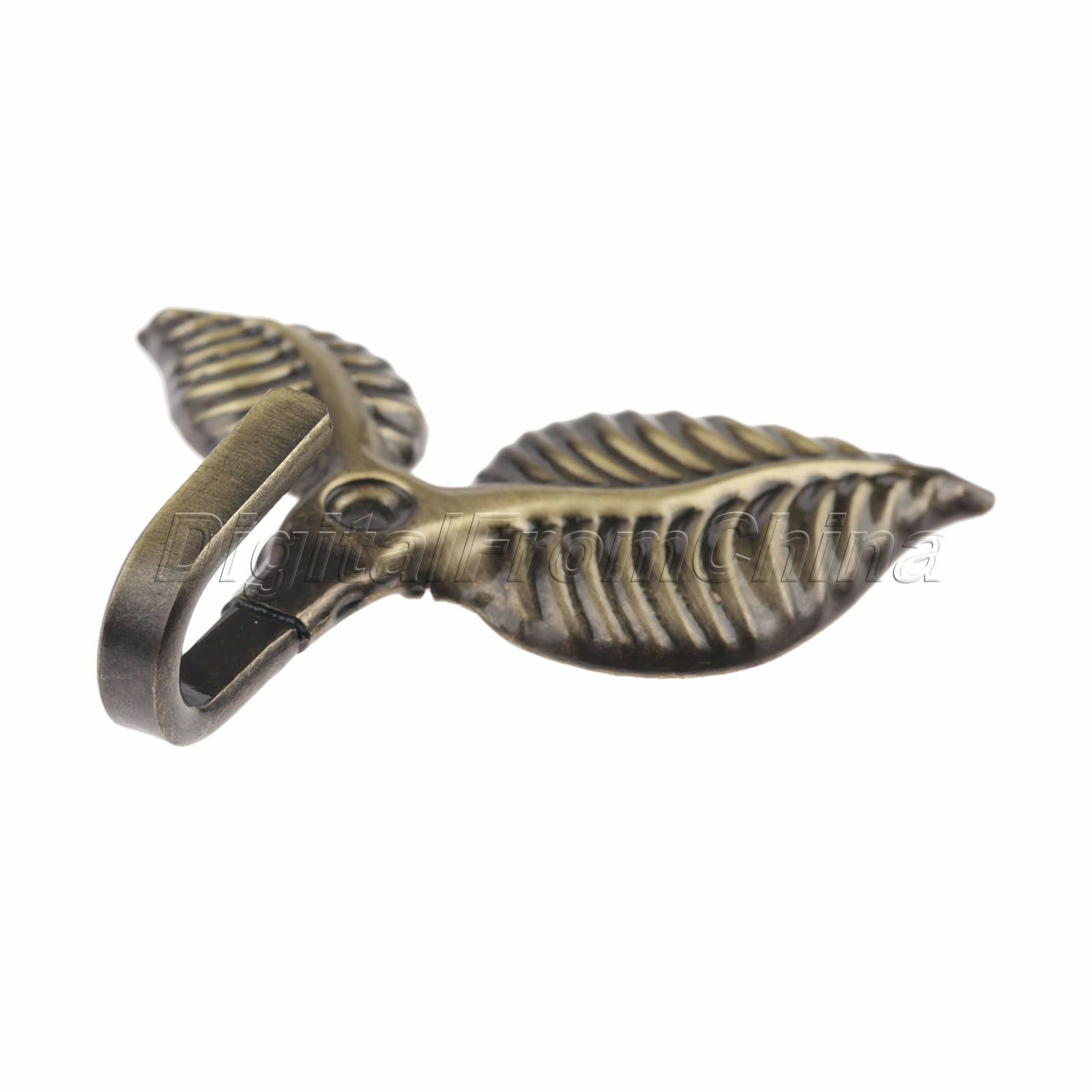Vintage Leaf Design Curtain Tieback Hook Holder w/ Screws Home Wall Mount Decor