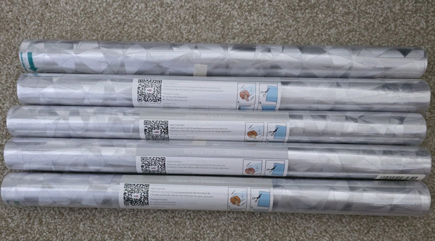 5x Rolls Fancy Fix Clear Window Film 17.7″ x 59″