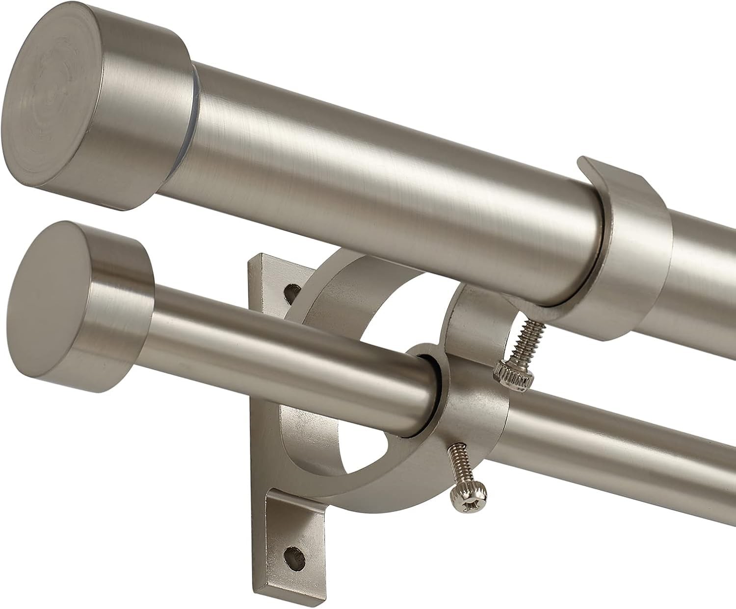Double Blackout Curtain Rods 140 to 164 Inches (11.5-13.5 Feet),1-Inches Fron…