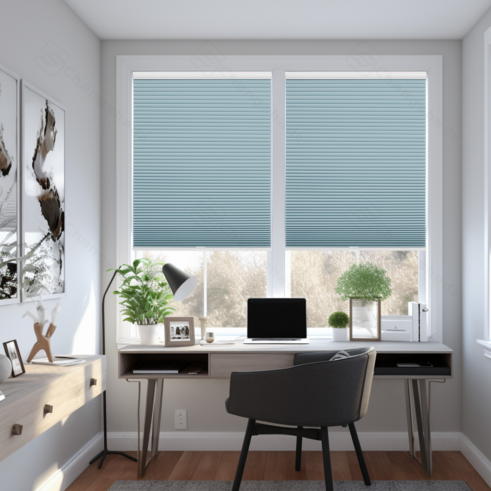 Changshade CUSTOM CUT 100% Blackout Cordless Shade 38MM Cellular Blind