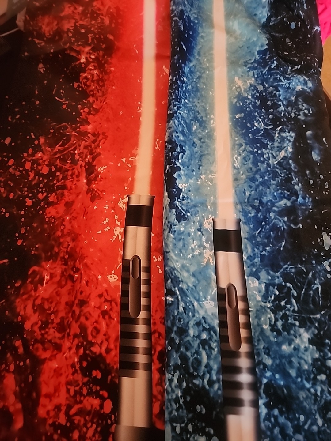 Lightsaber Theme Blackout Curtain(30-50%) Kids Science Fiction Light Saber Cu…