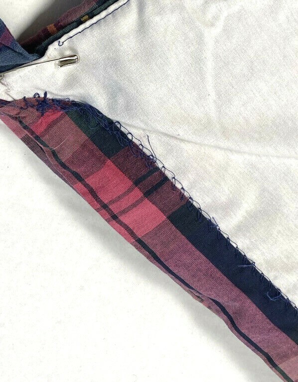 Set 4 JCPenney Curtains Drapes Valances Plaid Rare Retired Print Vintage 90s Tab