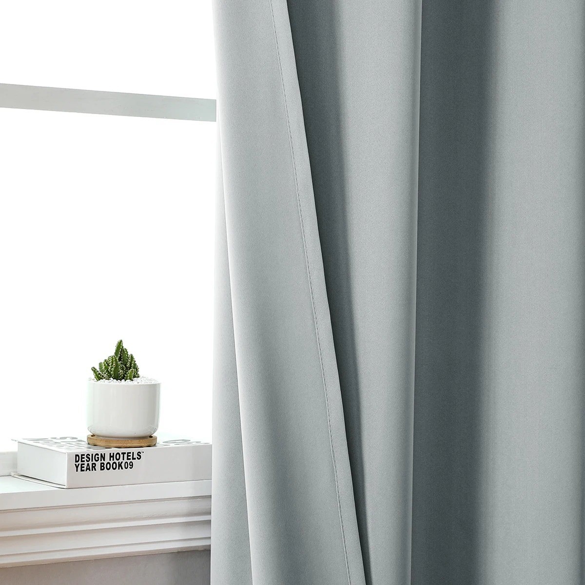 Solid Short Blackout Curtain UV Protection for Kitchen Bathroom Window