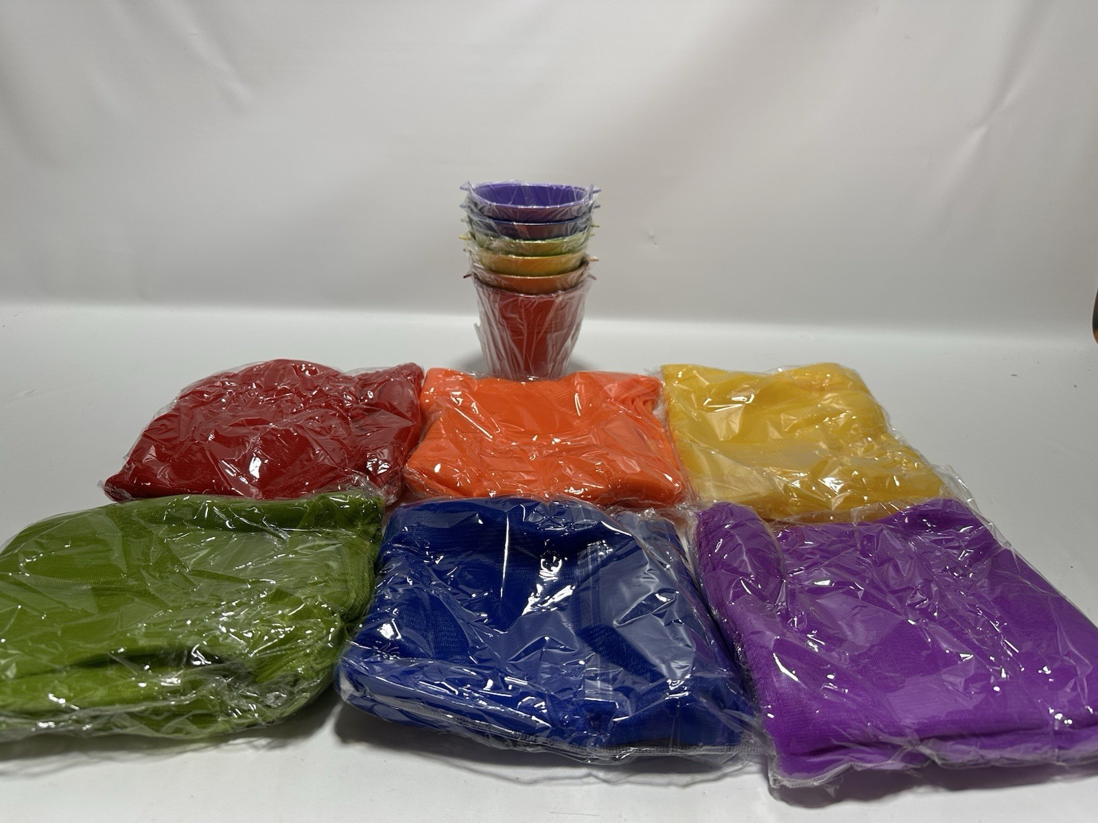 Zonon 6-Pack Rainbow Sheer Curtains 29×78” Party Classroom Window Decor