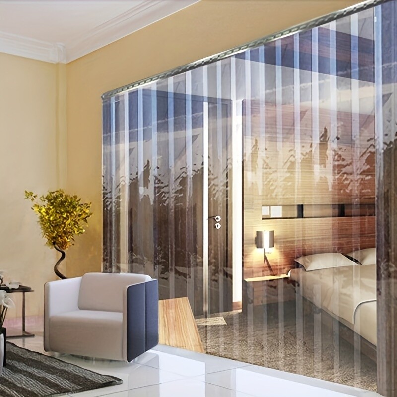 Strip Curtain PVC Door Curtain 48in x 96in Clear Plastic Door Strips Doorway