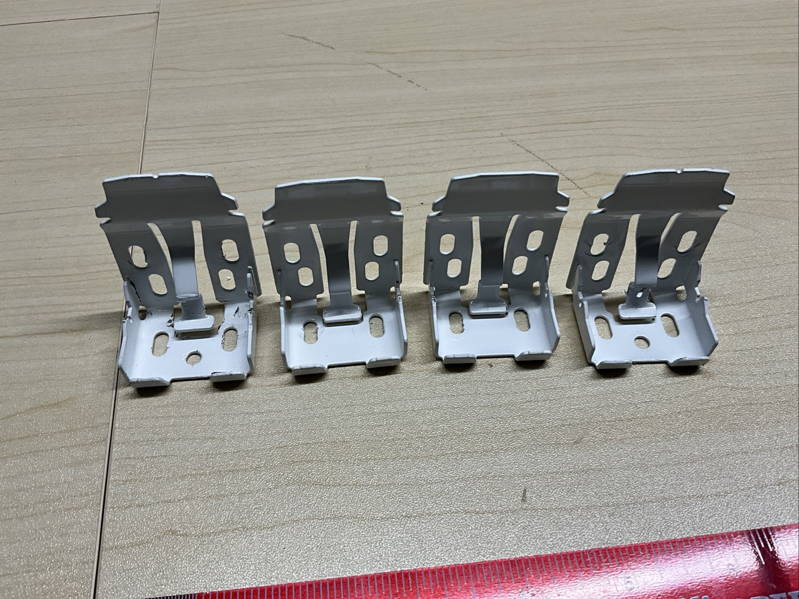 4 Blind Brackets, White 1.25 X 2”