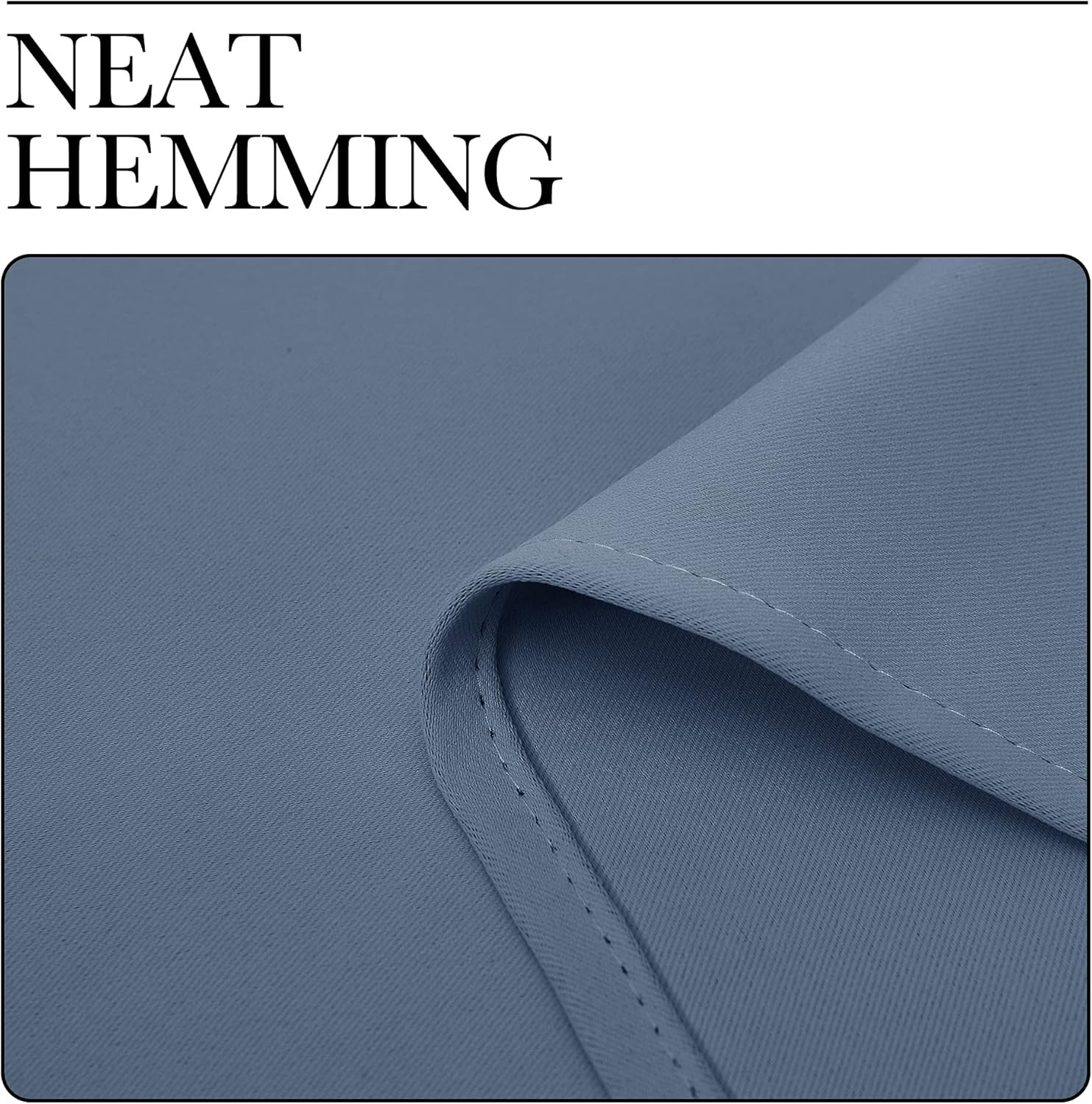 Premium Stone Blue Noise-Blocking Curtain, 10x8ft Grommet Room Divider
