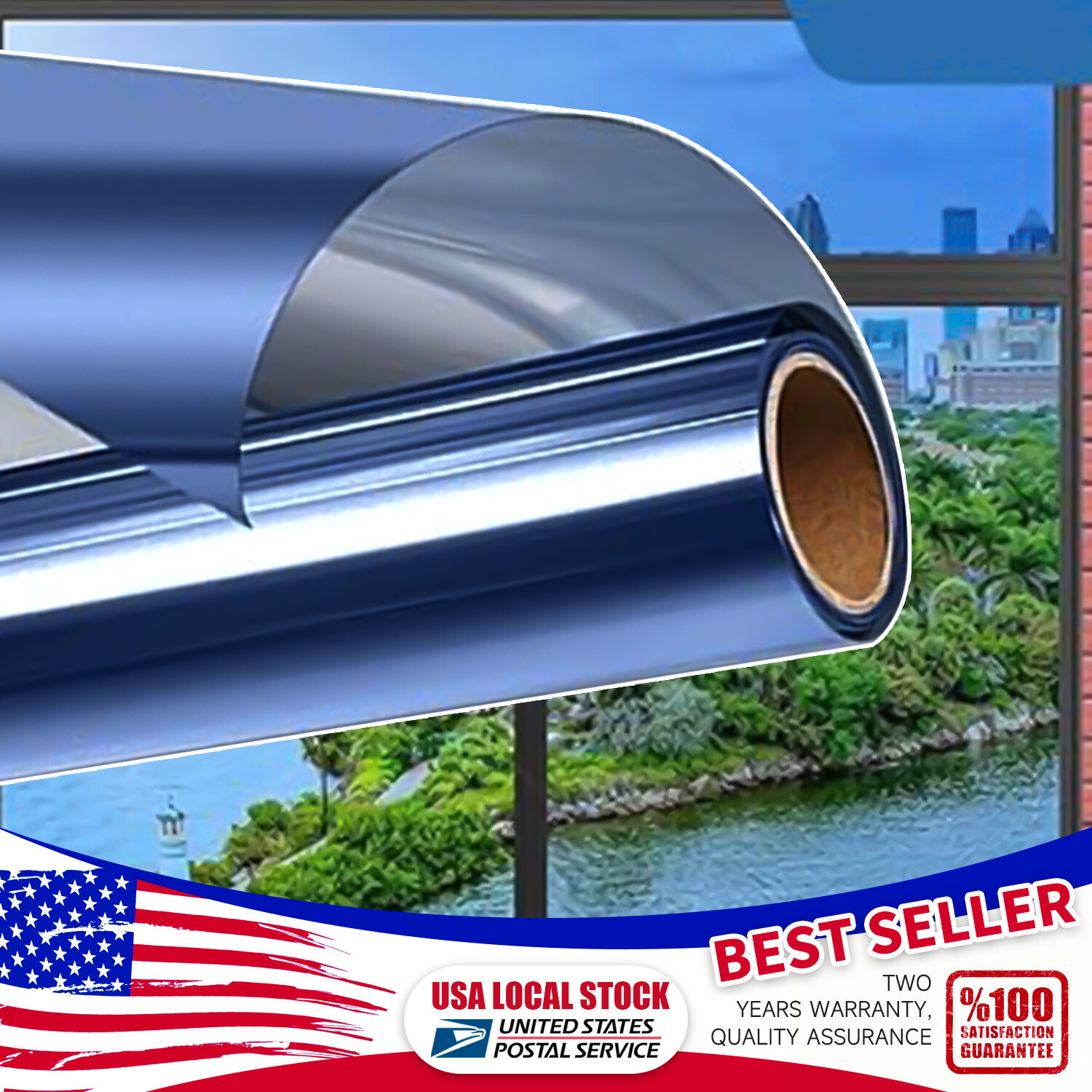 3.3′ Uncut Roll Window Tint Film 20% VLT 20″x40″ 1M New Home Office Glass Blue