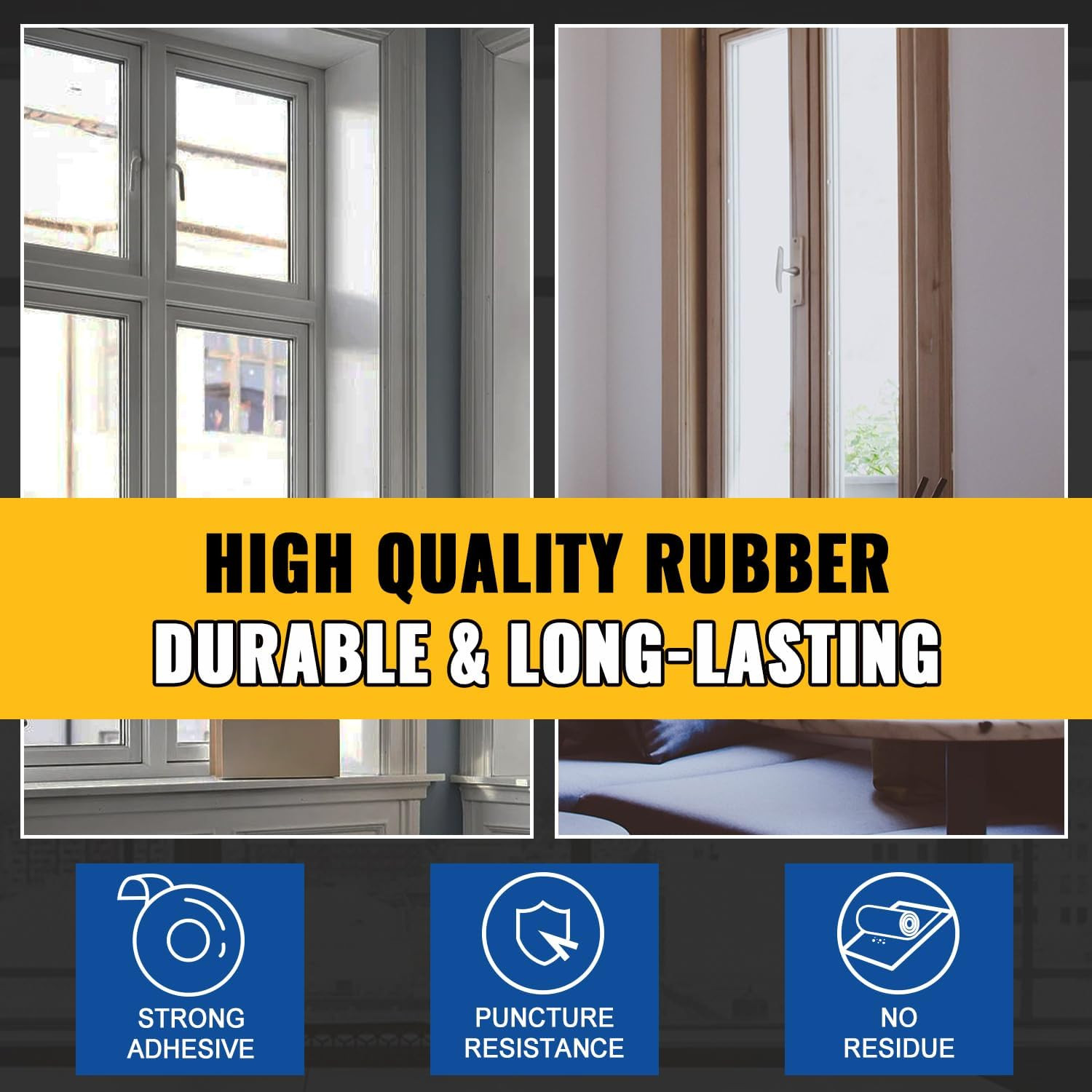 Transparent Window Weather Sealing Tape, 2 Inch x 40 Yards(120 Ft), Clear Window
