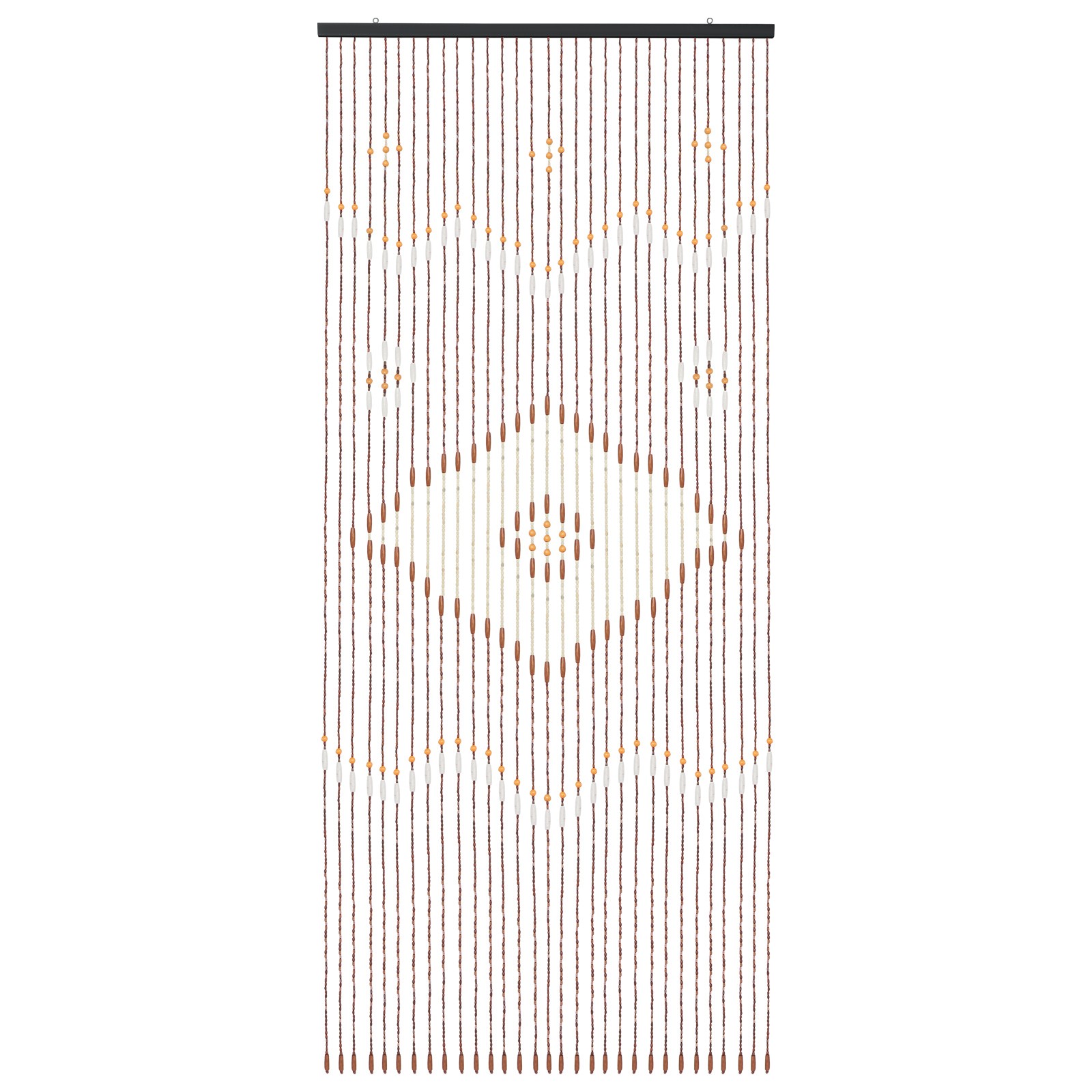Door Curtain Boho Rustic Door Curtain for Doorway Bamboo Wood Rectangular